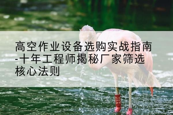建始剪叉式升降机厂家-高空作业设备选购实战指南-十年工程师揭秘厂家筛选核心法则