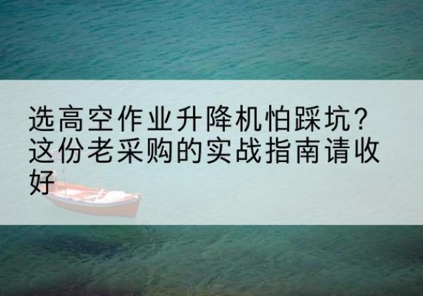 建始高空作业升降机厂家推荐-选高空作业升降机怕踩坑？这份老采购的实战指南请收好